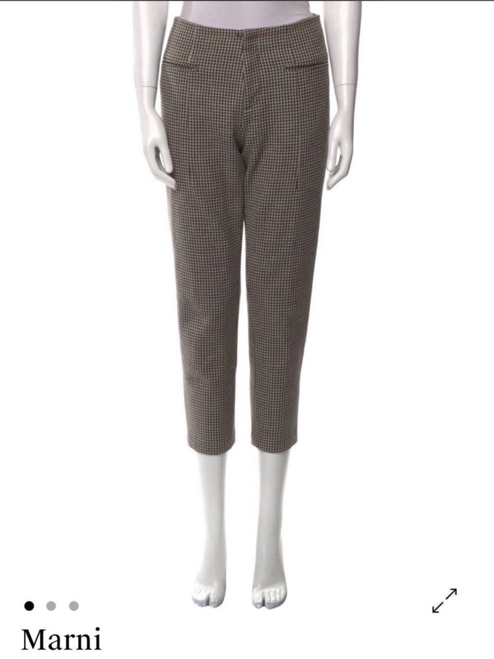 Marni Brown Houndstooth pants sz 40 (us 4)